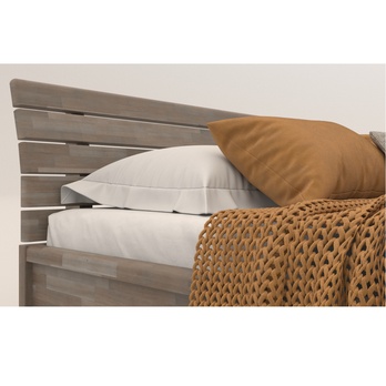 Posteľ KARLA buk/sivá, 180x200 cm 4