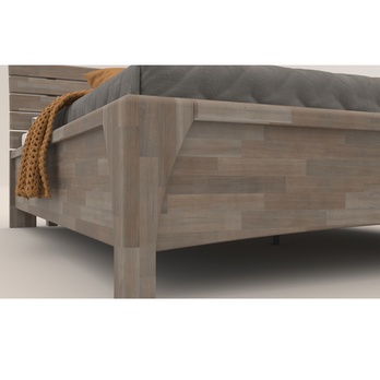 Posteľ KARLA buk/sivá, 180x200 cm 5