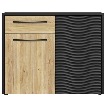 Komoda KARLSHAMN 1 dub mauvella/čierna 3