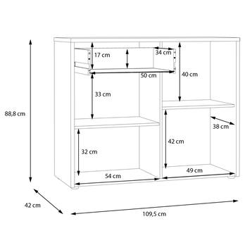 Komoda KARLSHAMN 1 dub mauvella/čierna 5