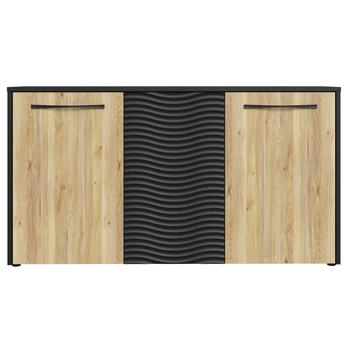 Komoda KARLSHAMN 2 dub mauvella/čierna 3