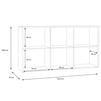 Komoda KARLSHAMN 2 dub mauvella/čierna 5