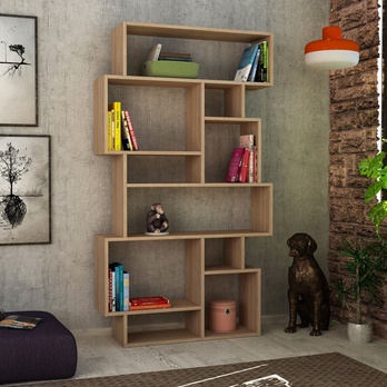 Regál/knižnica KARMATO dub sonoma 1