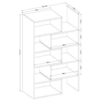 Regál KARMELO biela 2