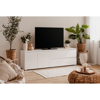 TV komoda KASSIOPI 56A biela vysoký lesk 1