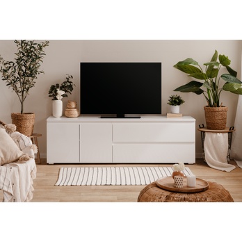 TV komoda KASSIOPI 56A biela vysoký lesk 3