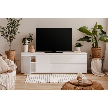 TV komoda KASSIOPI 56A biela vysoký lesk 4