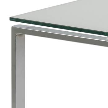 Prístavný stolík KATRINE I priesvitná/chróm, sada 3 ks 6