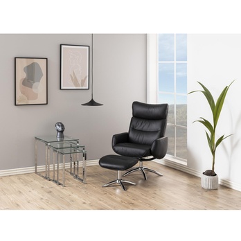 Prístavný stolík KATRINE I priesvitná/chróm, sada 3 ks 8