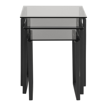 Prístavný stolík KATRINE I sivá/čierna, sada 3 ks 2