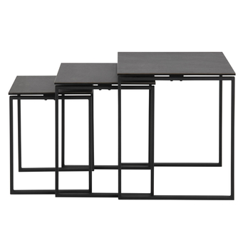 Prístavný stolík KATRINE II čierna, sada 3 ks 2