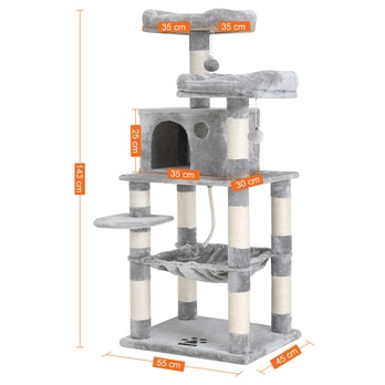 Škrabadlo pre mačky KATTY sivá 7