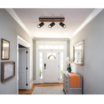 Bodové svietidlo KAYDEN 3 čierna/tmavé drevo 1