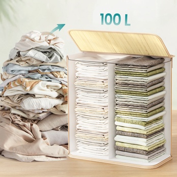 Kôš na bielizeň KEELY 3 prírodný 4