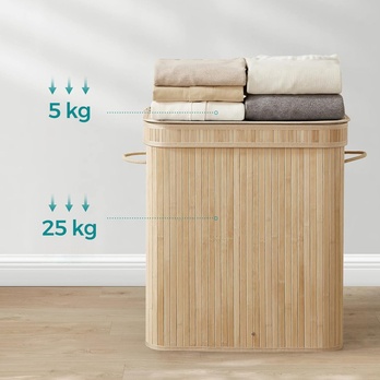 Kôš na bielizeň KEELY 5 prírodná 5