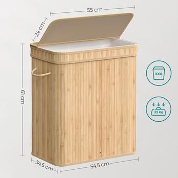 Kôš na bielizeň KEELY 5 prírodná 6
