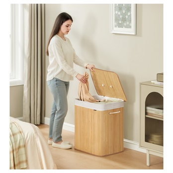 Kôš na bielizeň KEELY 6 prírodný 1