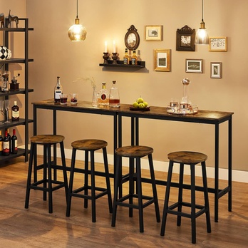 Barová zostava KEMA 5 hnedá/čierna 4