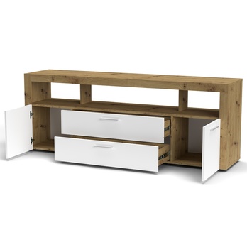 TV komoda KEMI dub artisan/biela 2