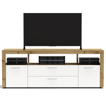 TV komoda KEMI dub artisan/biela 3
