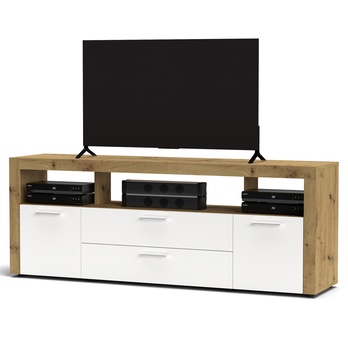 TV komoda KEMI dub artisan/biela 1