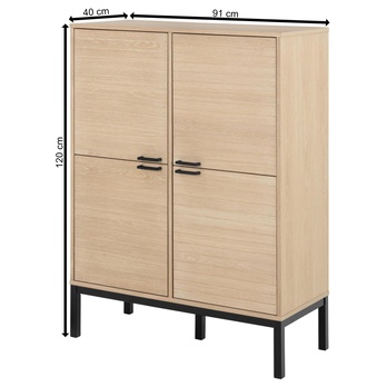 Komoda KENSINGTON 91 dub/matná čierna 8