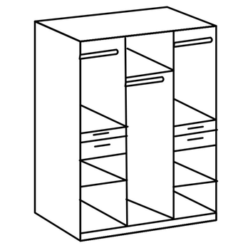 Šatníková skriňa KESTER III biela 2