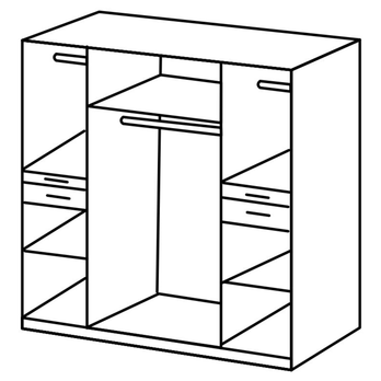 Šatníková skriňa KESTER IV biela 2