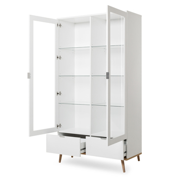 Vitrína KEVEN 54 dub sonoma/biela 2