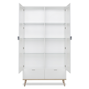 Vitrína KEVEN 54 dub sonoma/biela 3