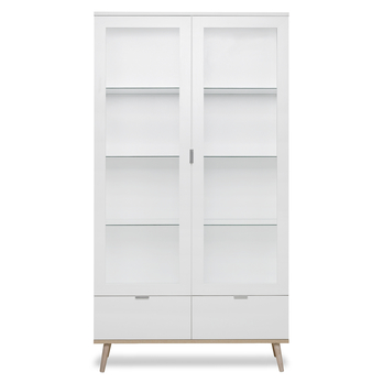 Vitrína KEVEN 54 dub sonoma/biela 4