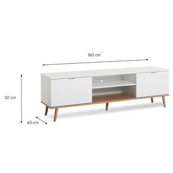 TV stolík KEVEN 55 dub sonoma/biela 5