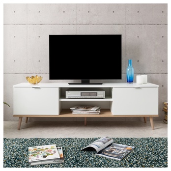 TV stolík KEVEN 55 dub sonoma/biela 1