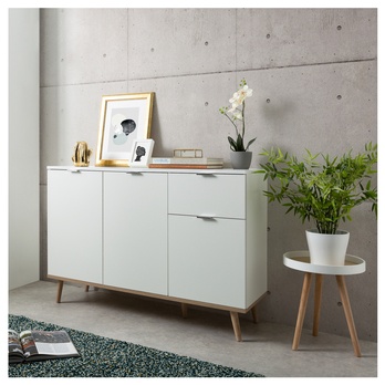 Komoda  KEVEN 56 dub sonoma/biela 1