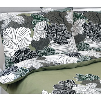 Posteľná bielizeň KHAKI KVET 70x90 a 140x200 cm 3