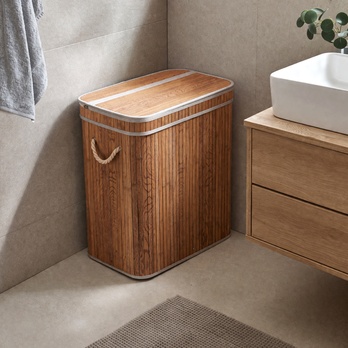Kôš na bielizeň KHAN bambus, šírka 52 cm 1