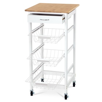 Kuchynský vozík KIMI II dub/biela 2