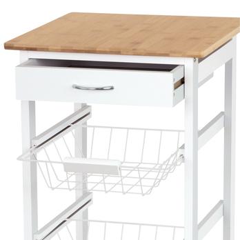 Kuchynský vozík KIMI II dub/biela 3