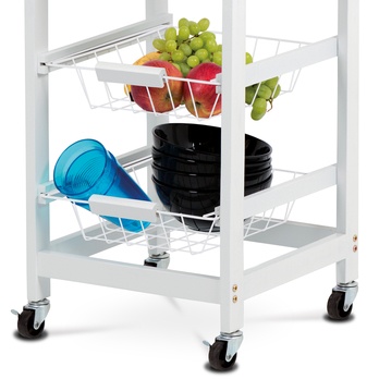 Kuchynský vozík KIMI II dub/biela 6