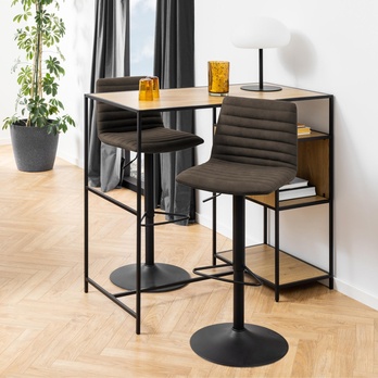 Barová stolička KIMMY sivá/čierna 1