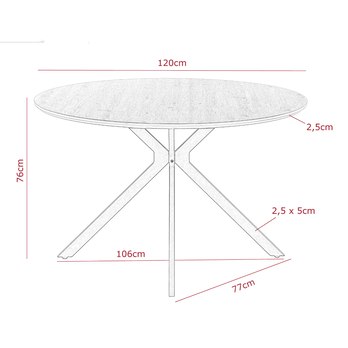 Jedálenský stôl KINDU dub artisan/čierna 3