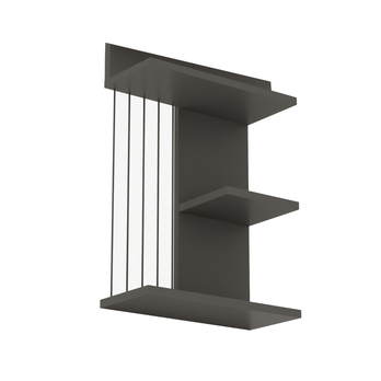 Nástenný regál KINIK antracitová 2