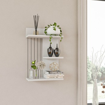 Nástenný regál KINIK biela 1