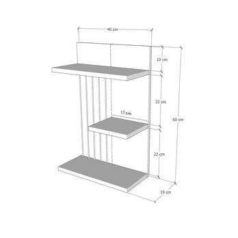 Nástenný regál KINIK biela 3