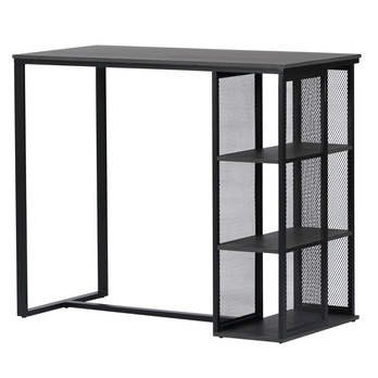 Barový stôl KLARA tmavý dub/čierna 1