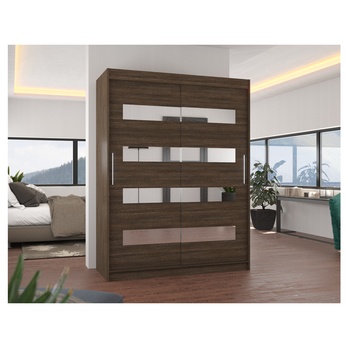 Šatníková skriňa KLOE čokoládovo hnedá 1