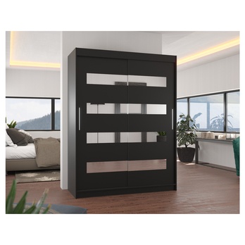 Šatníková skriňa KLOE čierna 1