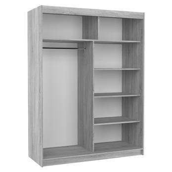 Šatníková skriňa KLOE čierna/biela 2