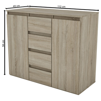 Komoda KOMET 4+2 dub sonoma 3