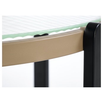 Konferenčný stolík KOMOLO S prírodná/čierna/priehľadná 6